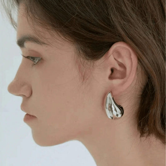 Cercei argintii, forma de picatura de apa, Morris C13