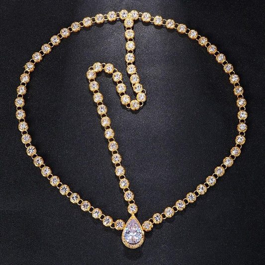 Accesoriu de cap, auriu, cu pietre, Ama C8 - Pursehuit.ro