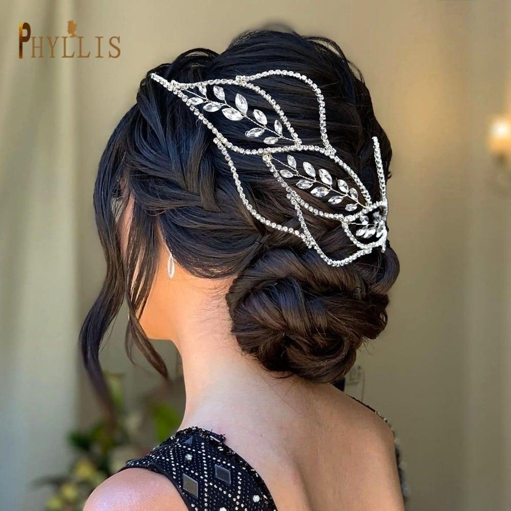 Accesoriu de par, argintiu, cu pietre, Briana C7 - Pursehuit.ro