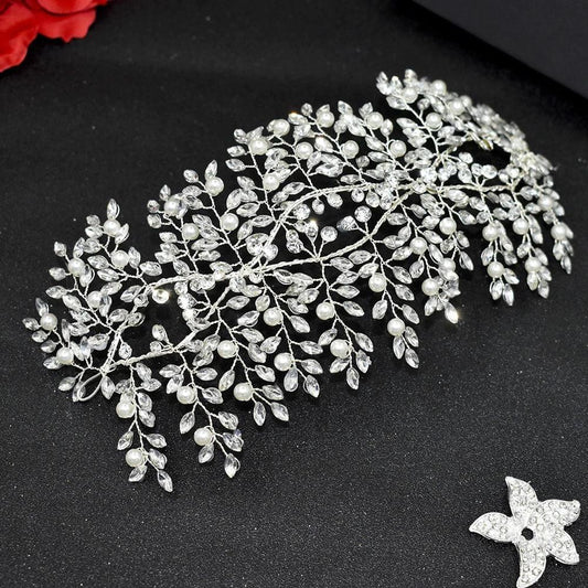 Accesoriu de par, argintiu, cu pietre, Thorid C11 - Pursehuit.ro