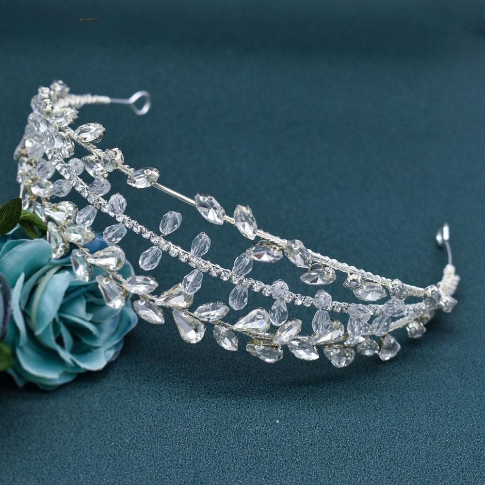 Accesoriu de par, argintiu, cu pietre si cristale, Heini C3 - Pursehuit.ro