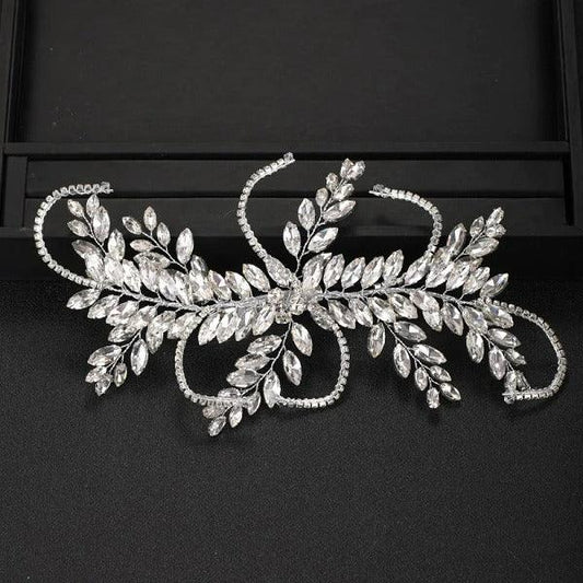 Accesoriu par, argintiu, cu pietre, Helda C7 - Pursehuit.ro