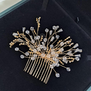 Accesoriu par, auriu, cu margelute si pietre, Danina C1 - Pursehuit.ro