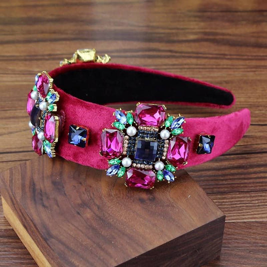 Bentita visinie, cu pietre multicolore, Indira C7 - Pursehuit.ro