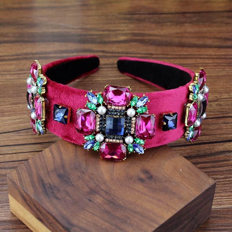 Bentita visinie, cu pietre multicolore, Indira C7 - Pursehuit.ro