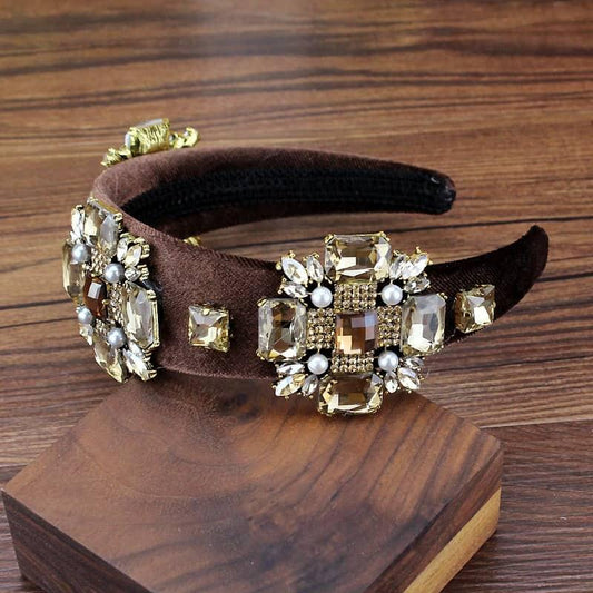 Bentita maron, cu pietre, Indy C1 - Pursehuit.ro