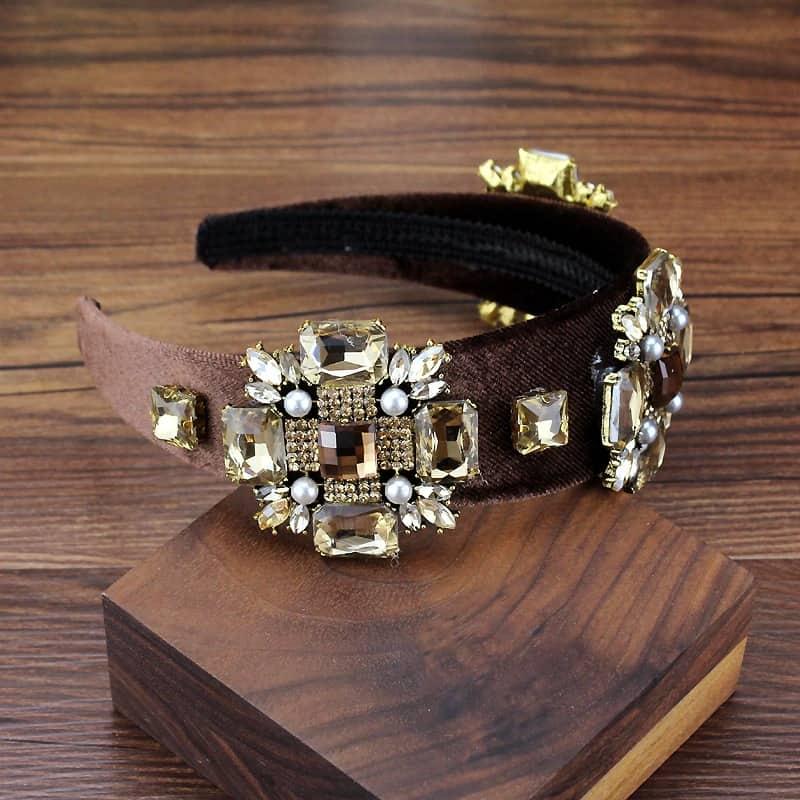 Bentita maron, cu pietre, Indy C1 - Pursehuit.ro