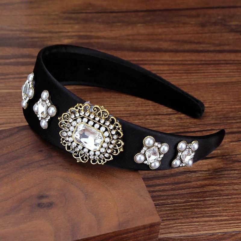 Bentita neagra, cu pietre, Ingabritta C1 - Pursehuit.ro