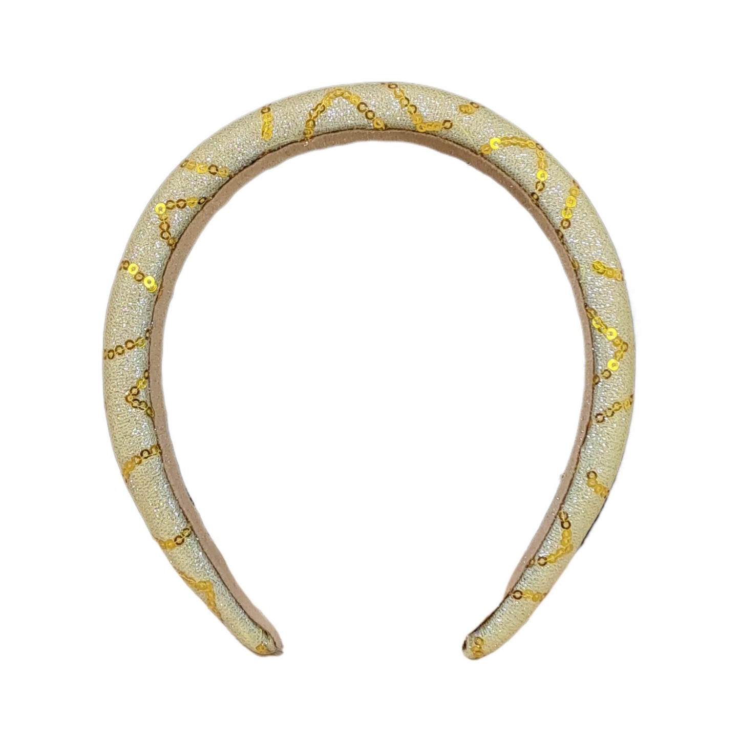 Bentita galbena, bufanta, cu paiete aurii, Nanzie C5 - Pursehuit.ro