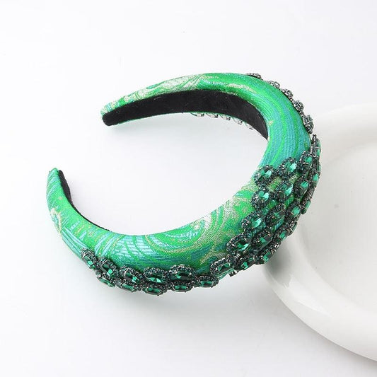 Bentita verde, bufanta, cu pietre, Adolph C5 - Pursehuit.ro