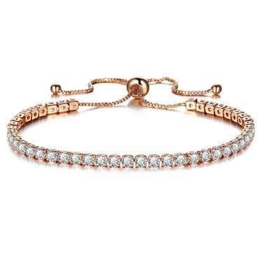 Bratara tennis, rose gold, cu pietre, Genia C1 - Pursehuit.ro