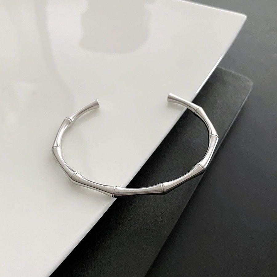 Bratara argintie, suflata cu aur 14k, Gisberta C3 - Pursehuit.ro