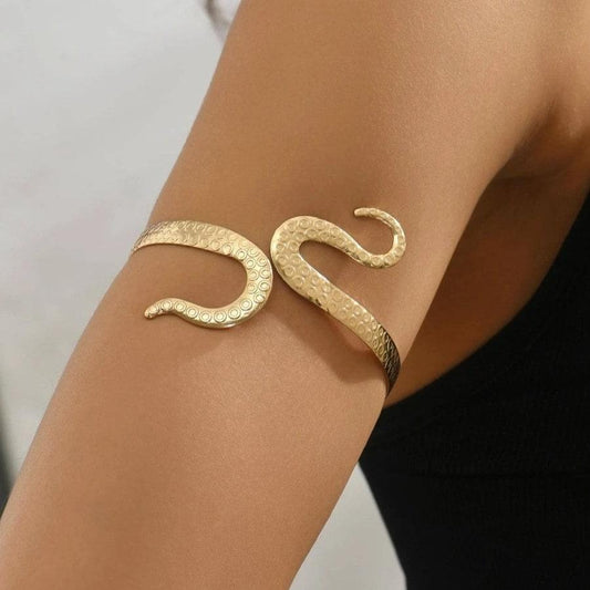 Bratara aurie, ajustabila, de brat, forma de sarpe, Rola C9 - Pursehuit.ro