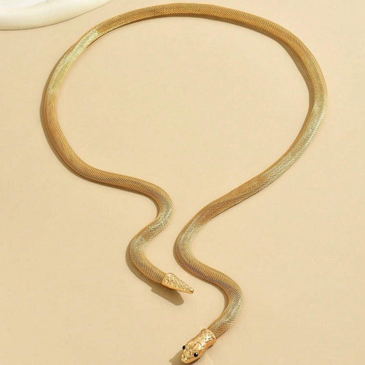Bratara aurie, flexibila, forma de sarpe, Patrizia C9 - Pursehuit.ro