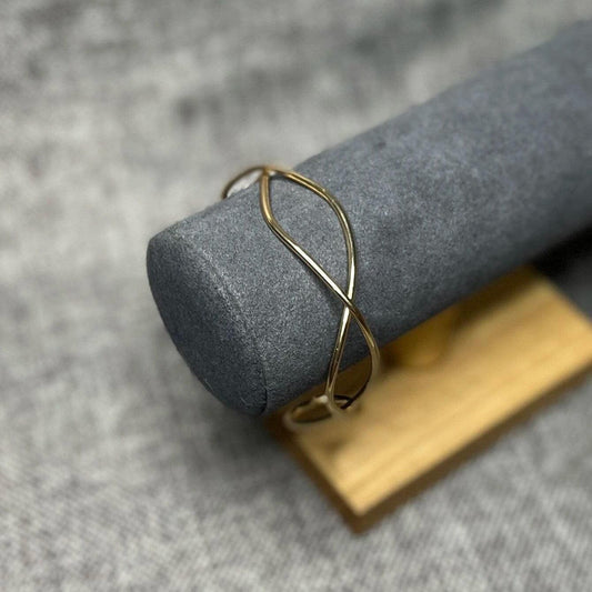 Bratara aurie, reglabila, impletita, Pascale C7 - Pursehuit.ro