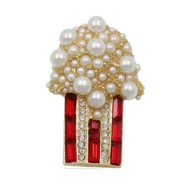 Brosa aurie, Popcorn, cu perlute, C1 OUT - Pursehuit.ro