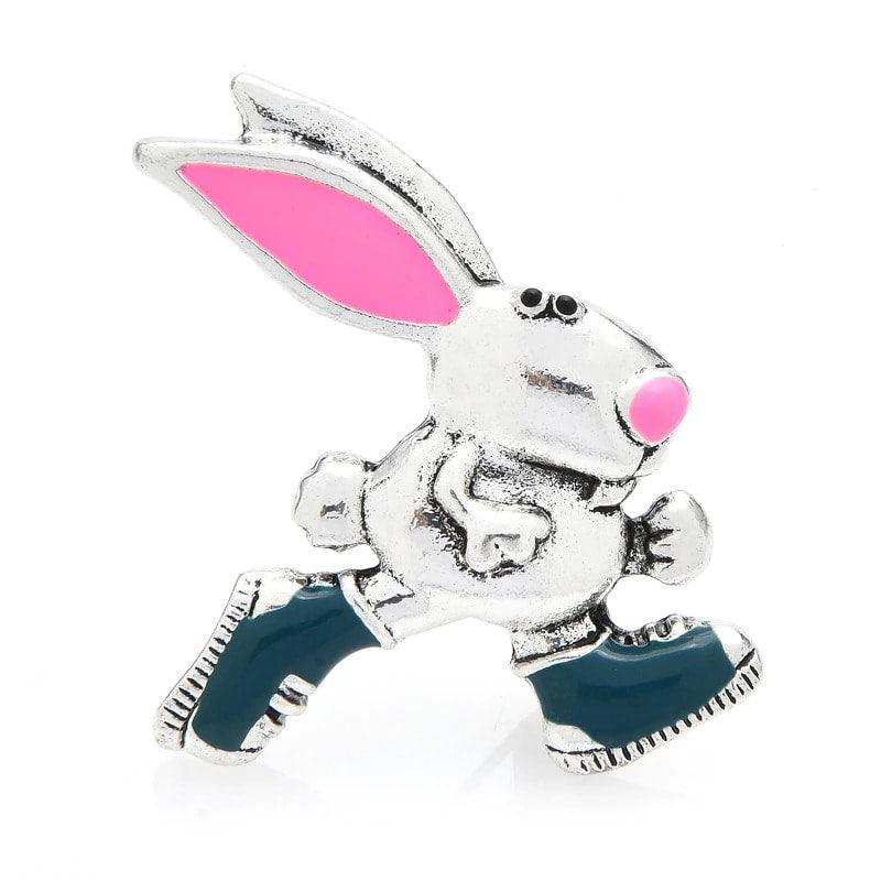 Brosa argintie, forma de iepuras, Birgita C2 - Pursehuit.ro