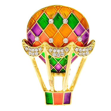 Brosa aurie, forma de balon cu aer, cu pietre, Mascha C1 - Pursehuit.ro
