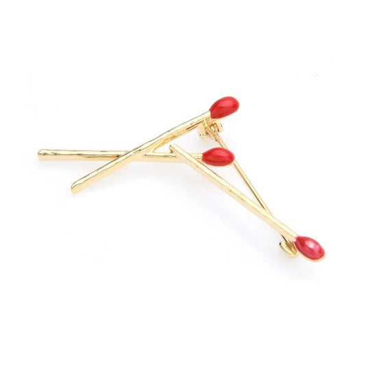 Brosa aurie, forma de chibrituri, Betty C2 - Pursehuit.ro