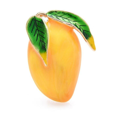 Brosa galbena, forma de mango, Basilia C3 OUT in - Pursehuit.ro