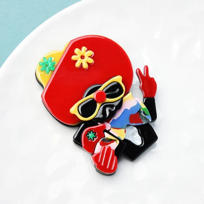 Brosa multicolora, forma de Mariachi mexican, Leyla C1 - Pursehuit.ro