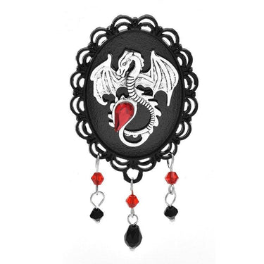 Brosa neagra, cu dragon si pietre, Ivona C2 OUT - Pursehuit.ro