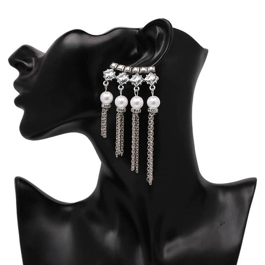 Cercei candelabru, argintii, Alina C11 - Pursehuit.ro