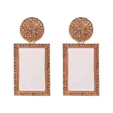Cercei rose gold, cu pietre, Chrissy C5 - Pursehuit.ro