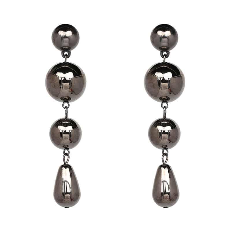 Cercei argintii, cu bile, Jeanie C8 - Pursehuit.ro