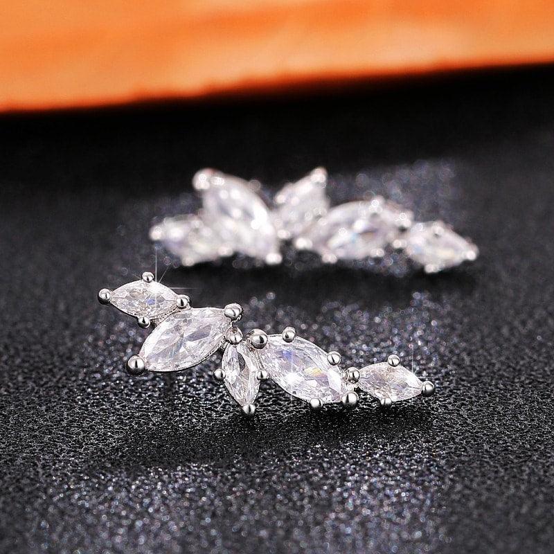 Cercei argintii, cu pietre din zirconiu, Bela C7 - Pursehuit.ro