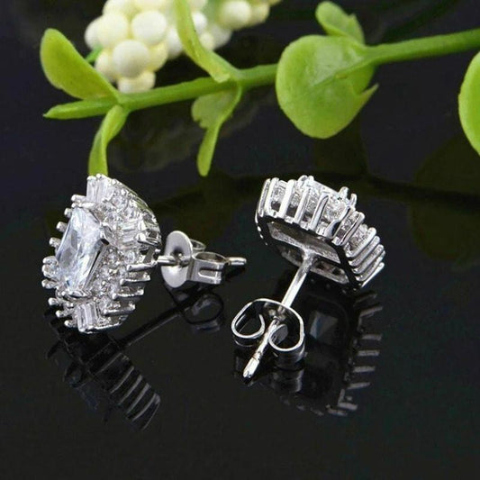 Cercei argintii, cu pietre din zirconiu, Ivana C18 - Pursehuit.ro