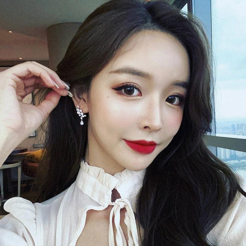 Cercei argintii, cu pietre din zirconiu, Janica C18 - Pursehuit.ro