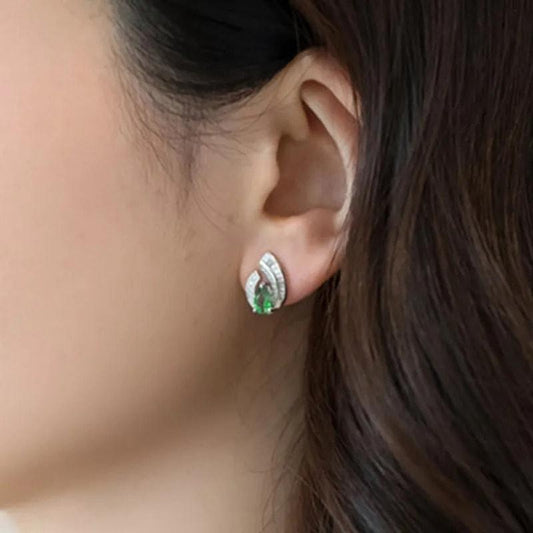 Cercei argintii, cu pietre din zirconiu, Markhild C13 - Pursehuit.ro