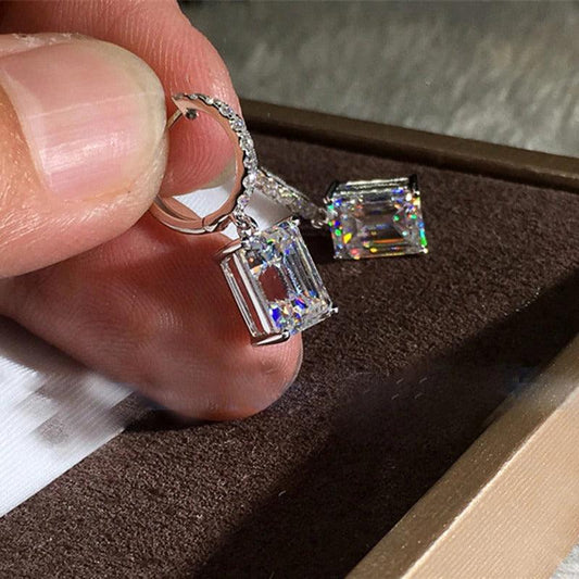 Cercei argintii, cu pietre din zirconiu, Nona C18 - Pursehuit.ro