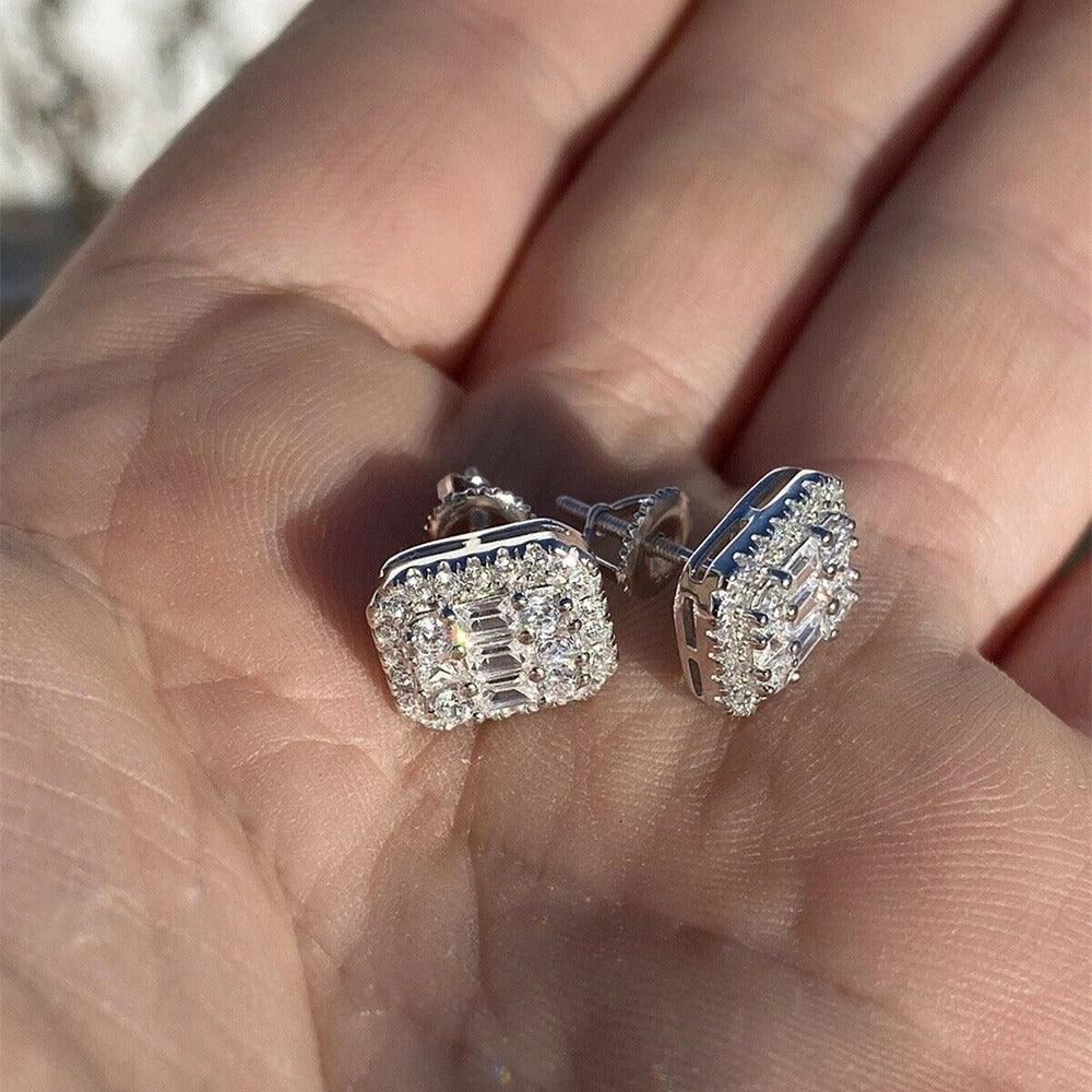 Cercei argintii, cu pietre din zirconiu, Noomi C13 - Pursehuit.ro