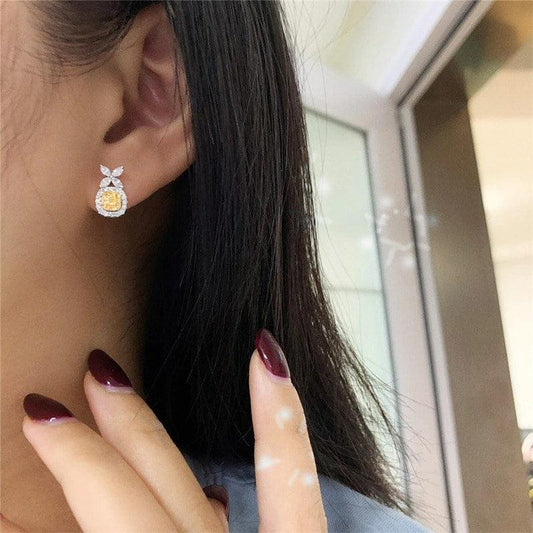 Cercei argintii, cu pietre din zirconiu, Ozzy C7 - Pursehuit.ro