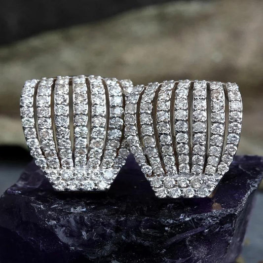 Cercei argintii, cu pietre din zirconiu, Reika C3 - Pursehuit.ro