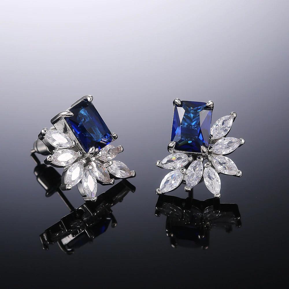 Cercei argintii, cu pietre din zirconiu, Sindy C12 - Pursehuit.ro