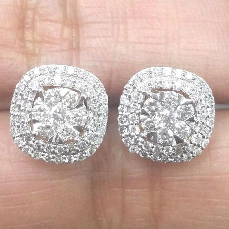 Cercei argintii, cu pietre din zirconiu, Svea C7 - Pursehuit.ro