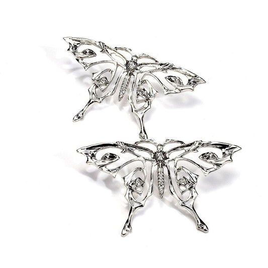 Cercei argintii, forma de fluture, Grunde C4 - Pursehuit.ro