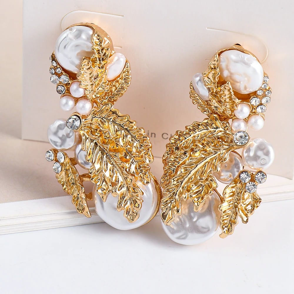 Cercei aurii, cu perle, Renna C12