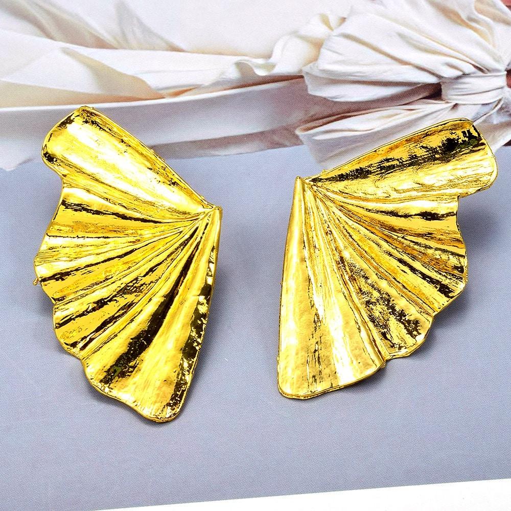 Cercei aurii, forma de aripi, Anselm C5 - Pursehuit.ro