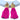Cercei aurii, lungi, cu franjuri din margelute roz si frunza, Valeska C4 - Pursehuit.ro