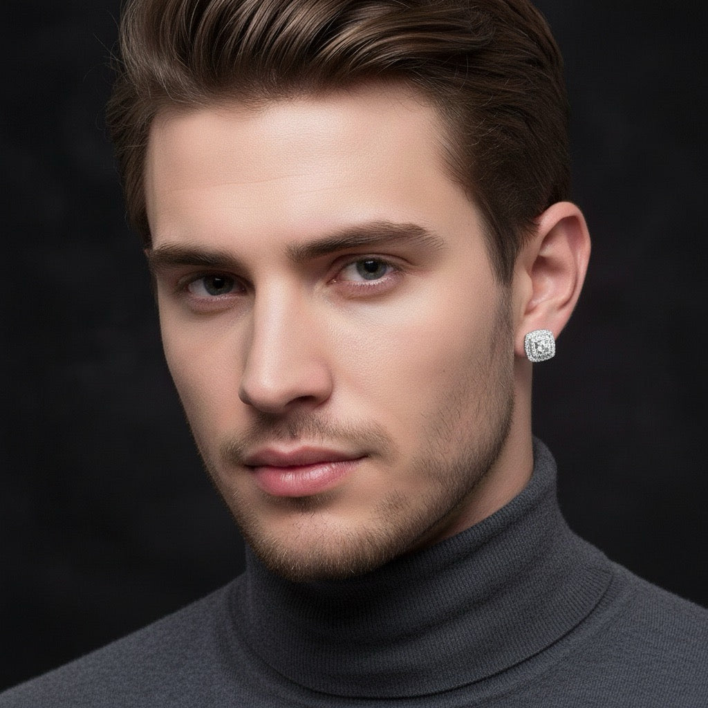 Cercei argintii, cu pietre din zirconiu, Noomie C19