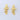 Cercei aurii, cu clips si textura sifonata, Bianco C6 - Pursehuit.ro
