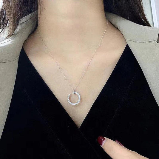 Colier argintiu, cu pietre din zirconiu, Alvida C27 - Pursehuit.ro