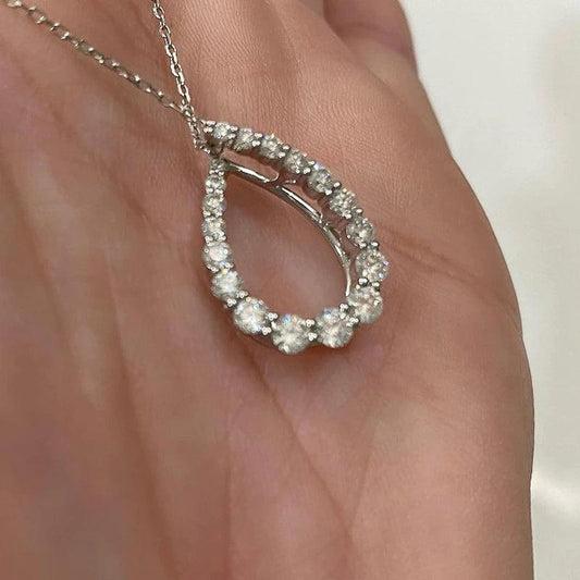 Colier argintiu, cu pietre din zirconiu, Amalia C27 - Pursehuit.ro