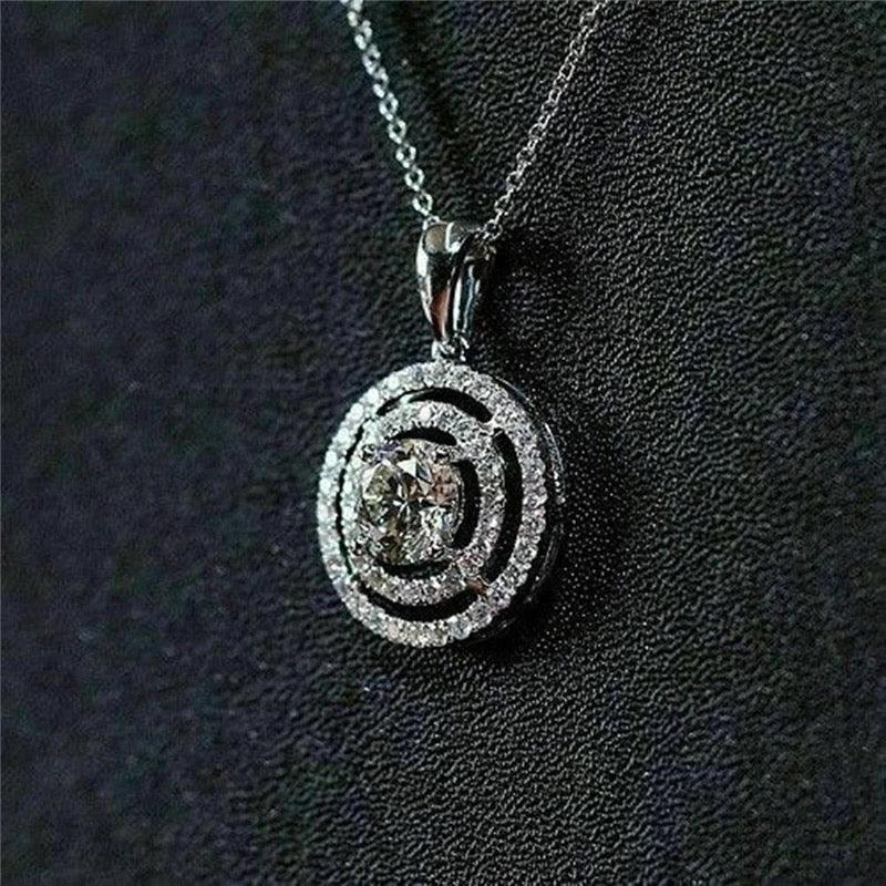 Colier argintiu, cu pietre din zirconiu, Hilma C10 - Pursehuit.ro