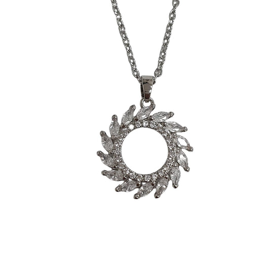 Colier argintiu, cu pietre din zirconiu, Sigmar C10 - Pursehuit.ro