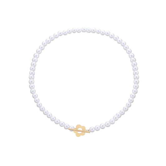 Colier auriu, cu perle, Adama C1 - Pursehuit.ro